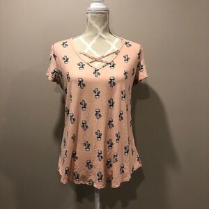 Streetwear Society - Pink Cactus Patterned T-shirt​​​